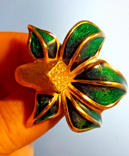 Vintage goldene brosche - vintage,